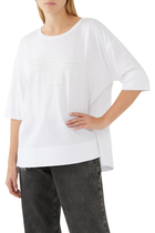 Embroidered Strass Logo T-Shirt